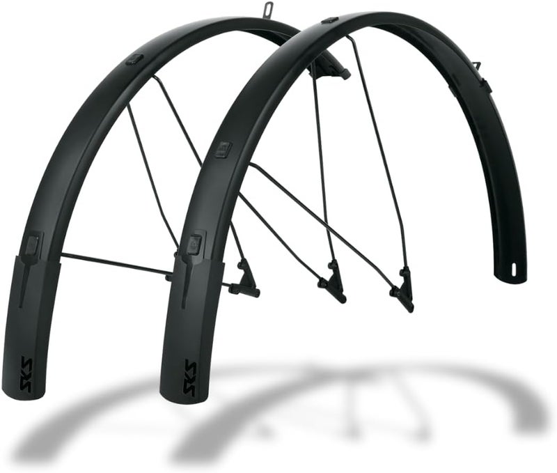 SKS Germany B56 Bluemels Style Fender Set for 700c (28") Wheels, Matte Black (38-48mm Tire Width) - Image 1